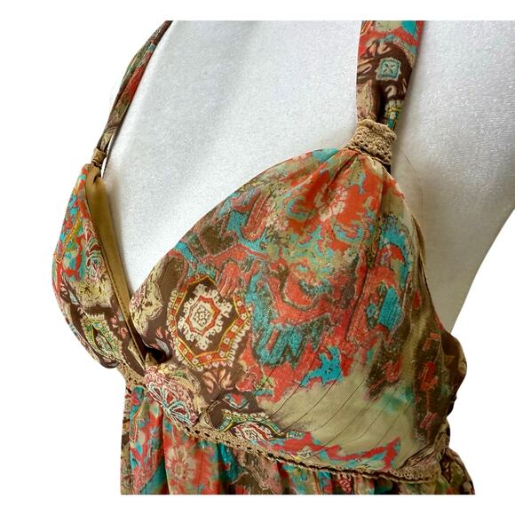 Jordache Y2K Babydoll Hanky Halter Top Crochet Juniors Size 11/13 Fairy Boho - Picture 7 of 11